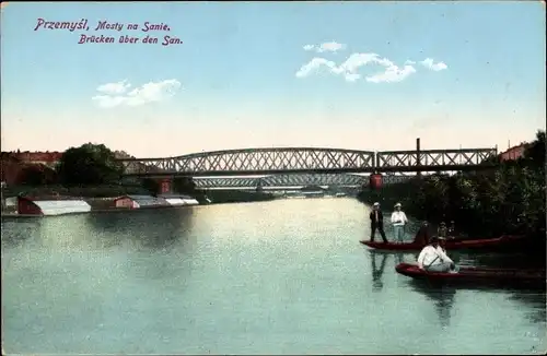 Ak Przemyśl Polen, Brücken über den San