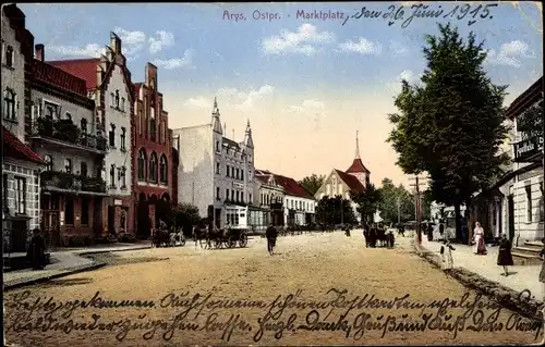 Ak Orzysz Arys Ostpreußen, Marktplatz