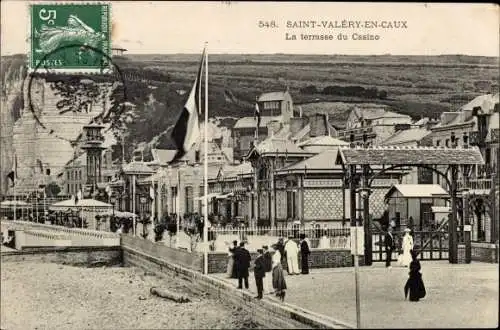 Ak Saint Valéry en Caux Seine Maritime, Die Casino-Terrasse
