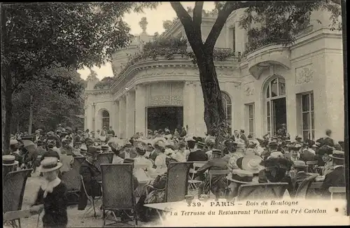 Ak Paris XVI, Bois de Boulogne, Restaurant Paillard im Pre Catelan, Terrasse