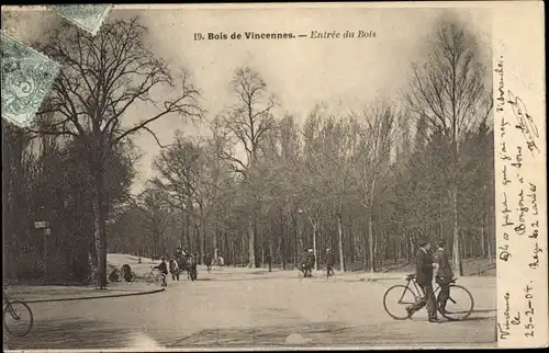 Ak Paris XII Bois de Vincennes, Eingang zum Bois