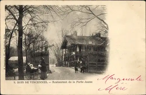 Ak Paris XII Bois de Vincennes, Restaurant de la Porte Jaune