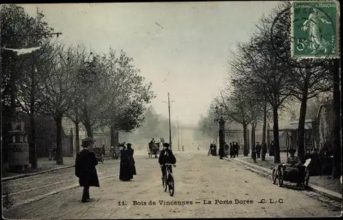 Ak Paris XII Bois de Vincennes, La Porte Dorée