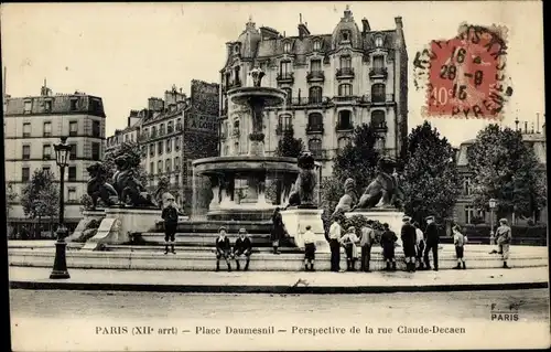 Ak Paris XII Bois de Vincennes, Place Daumesnil