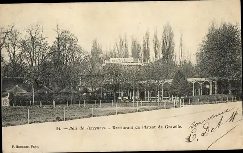 Ak Paris XII Bois de Vincennes, Restaurant du Plateau de Gravelle