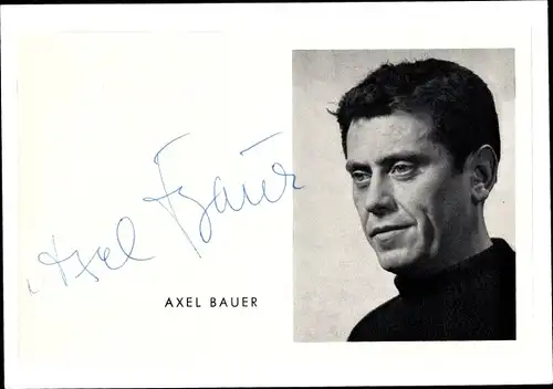 Autogrammkarte Schauspieler Axel Bauer, Portrait, Autogramm