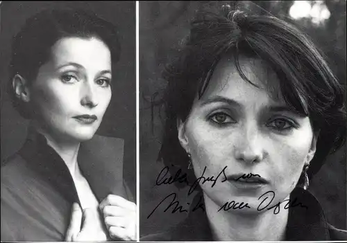 Autogrammkarte Schauspielerin Mila van Dyck, Portrait, Autogramm