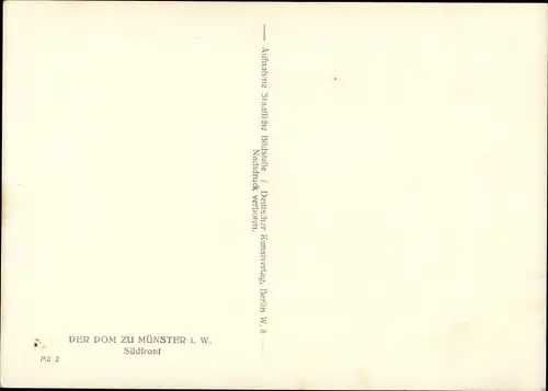 Ak Münster in Westfalen, Dom, Südfront