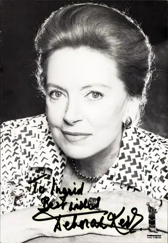 Foto Schauspielerin Deborah Kerr, Portrait, Autogramm