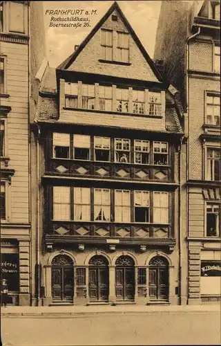 Ak Frankfurt am Main, Rothschildhaus, Boernestraße 26, Metzgerei Strauss