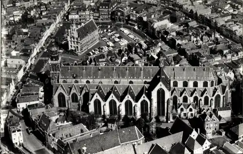 Ak Gouda Südholland Niederlande, Fliegeraufnahme