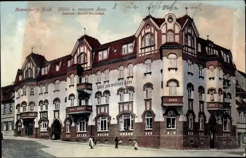 Ak Ronneburg im Kreis Greiz Thüringen, Hotel zum Weißen Ross