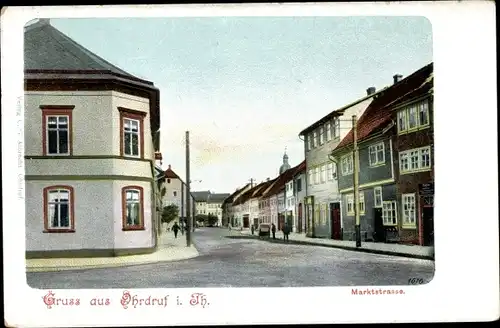 Ak Ohrdruf Thüringen, Gebäude an der Marktstraße