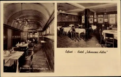 Ak Erfurt in Thüringen, Hotel Schwarzer Adler, Löberstraße 4, Bürgerstube