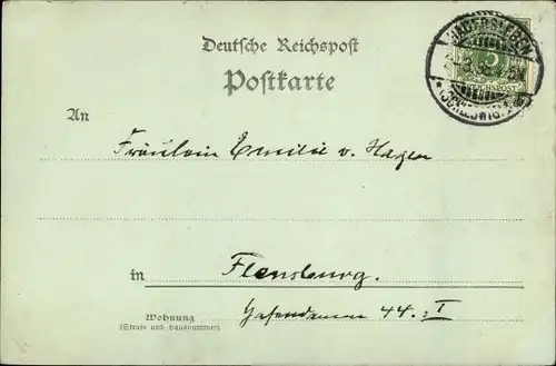 Mondschein Ak Haderslev Hadersleben Dänemark, Totalansicht