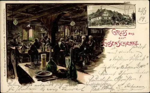 Litho Eutritzsch Leipzig in Sachsen, Eutritzscher Schänke, Gosenschänke