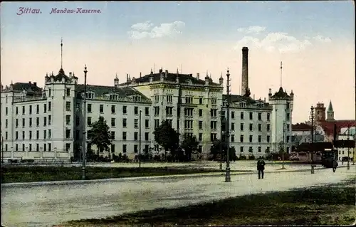 Ak Zittau in der Oberlausitz, Mandau Kaserne