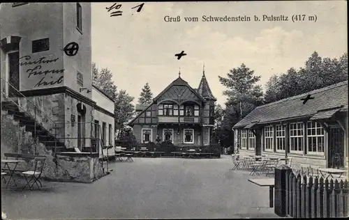 Ak Schwedenstein bei Pulsnitz, Villa