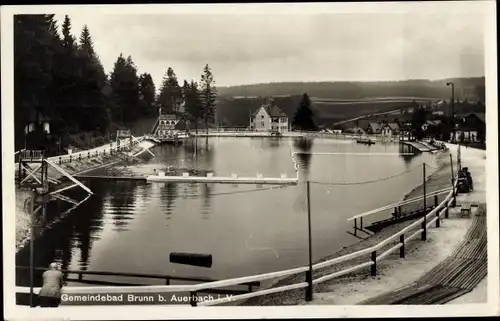 Ak Brunn Auerbach im Vogtland, Gemeindebad