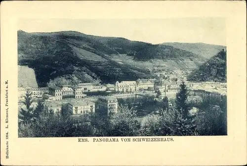 Ak Bad Ems an der Lahn, Panorama, Schweizerhaus