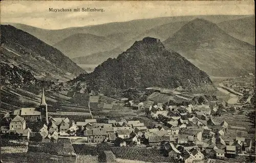 Ak Mayschoß Ahr, Gesamtansicht, Saffenburg