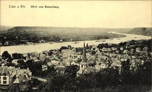 Ak Linz am Rhein, Totalansicht, Kaisersberg