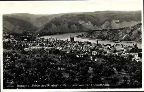 Ak Boppard am Rhein, Panorama, Thonetshöhe