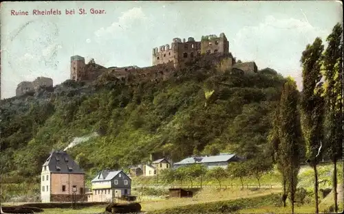 Ak St. Goar am Rhein, Burg Rheinfels, Ruine