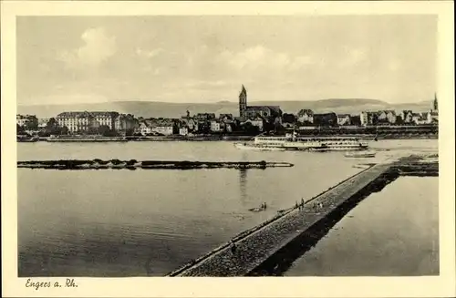 Ak Engers Neuwied in Rheinland Pfalz, Rheinpartie, Dampfer