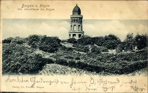 Ak Bergen auf der Insel Rügen, Arndtturm