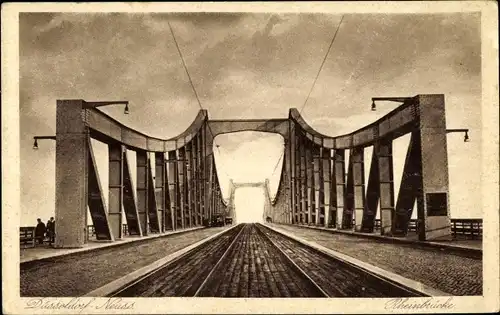 Ak Neuss am Rhein, Rheinbrücke