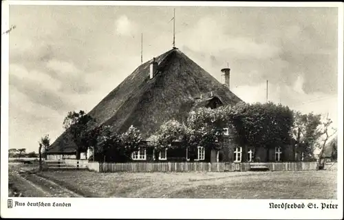 Ak Nordseebad Sankt Peter Ording, Hauberg