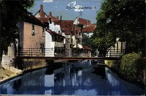 Ak Erfurt, Fischersand, Brücke