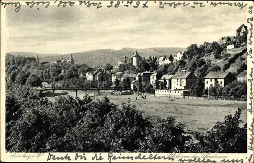 Ak Arnsberg im Sauerland Westfalen, Blick von der Uferstraße