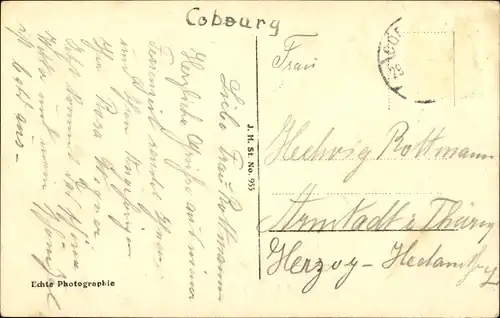 Ak Coburg in Oberfranken, Winteransicht