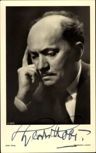 Ak Schauspieler Theodor Loos, Portrait, Autogramm