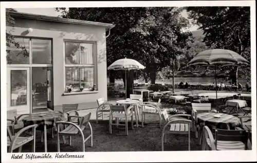 Ak Heidelberg am Neckar, Hotel Stiftsmühle, Terrasse
