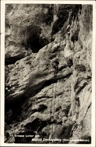 Ak Weißenbach an der Triesting Niederösterreich, Steinwandklamm, Rudolf Deckersteig