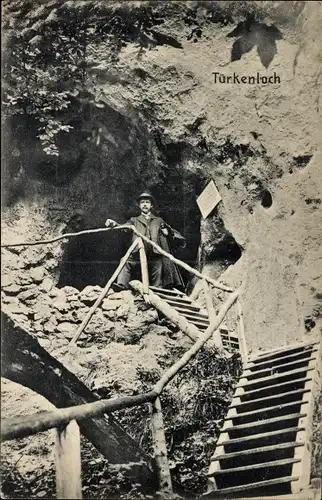 Ak Weißenbach an der Triesting Niederösterreich, Steinwandklamm, Türkenloch