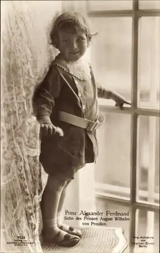 Ak Prinz Alexander Ferdinand von Preußen, Sohn des Prinzen August Wilhelm, Portrait