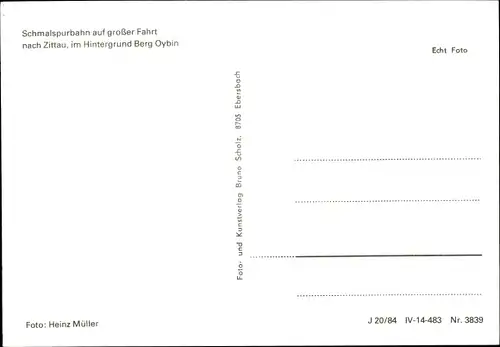 Ak Schmalspurbahn Zittau - Oybin/Jonsdorf, Dampflokomotive, Berg Oybin