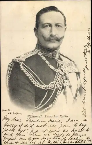 Ak Kaiser Wilhelm II., Portrait, Uniform, Orden