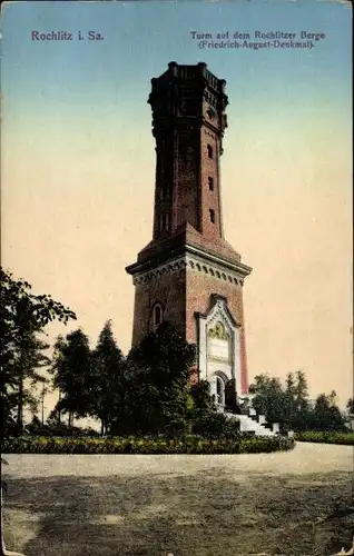 Ak Rochlitz an der Mulde Sachsen, Turm auf dem Rochlitzer Berg, Friedrich-August-Denkmal
