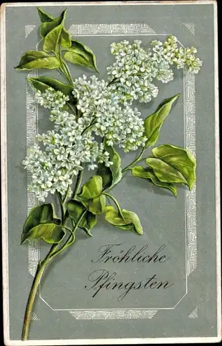 Präge Ak Glückwunsch Pfingsten, Blumen, Blumenstrauß