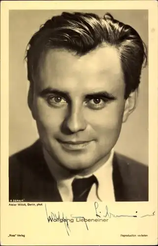 Ak Schauspieler Wolfgang Liebeneiner, Portrait, Autogramm