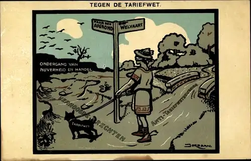 Künstler Ak Jordaan, Against the Tariff Act, Prosperity, Towards the Abyss