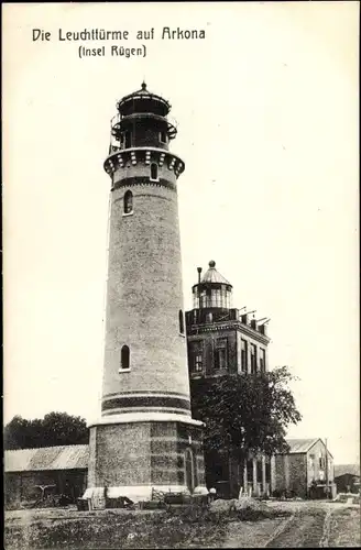 Ak Arkona Putgarten auf der Insel Rügen, Leuchttürme