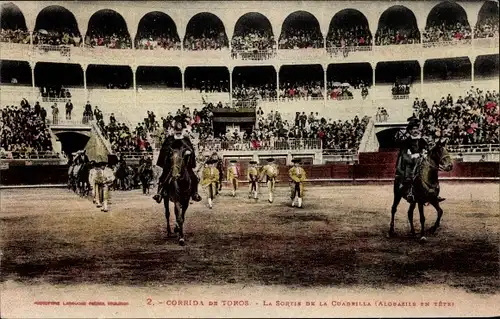 Ak Stierkampf, Der Ausgang der Cuadrilla