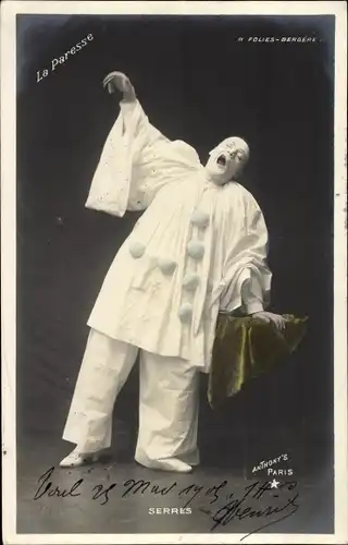 Ak Harlekin, Schauspieler, Tisch