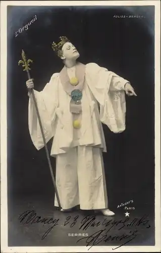 Ak Harlekin, Schauspieler, König, Krone